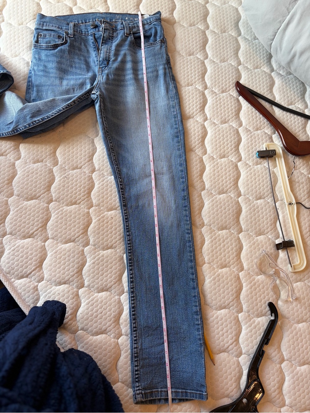 George Men's Light Blue Slim Straight Jeans - Picture 7 of 7